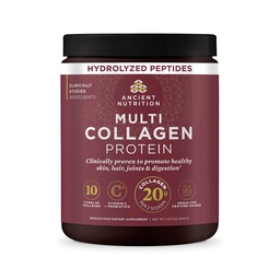 Antike Ernährung Collagen Peptide Pulver, Multi Collagen Protein, Frauen & Männer, Vitamin C, Probiotika, hydrolysiertes Kollagen, Unterstützt Haut, Gelenke, Gut Health, Unflavored, 40 Servierungen