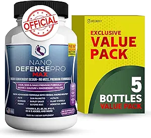 Nano Defense Pro Max Hair Skin and Nails Supplement, Biotin Calcium Magnesium Complex, 60 Kapseln, 30-Day Supply (5)