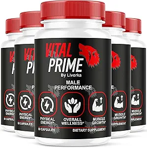 LIVORKA Vital Prime für Männer, Erweiterte Formel, Nahrungsergänzung Unterstützung Kapseln für 5 Monate, Pack von 5