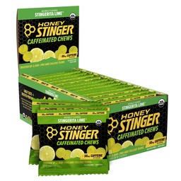 Honey Stinger Stingerita Lime Caffeinated Energy Chew, Gluten Free, mit Koffein, für Übung, Laufen und Performance, Sporternährung für Home & Gym, Pre und Mid Workout, 12 Pack