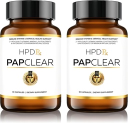 PAPCLEAR Physician Formuliert | Alle natürlichen Immununterstützung Ergänzung | Fortgeschrittene leistungsfähige Immunität Booster | 21 Vitamine & Nährstoffe mit Organische Shiitake Pilze & Lycopin | 90 Kapseln | Packung von 2