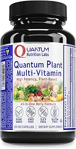 QNL Quantum Plant Multi-Vitamin - Komplettes Multivitamin - Immununterstützung für Erwachsene - Natürliches Multivitamin für Männer und Frauen - 120 pflanzliche Quellenkapseln