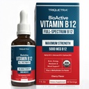 BioActive Vitamin B12 5000 mcg | Enthält 3 BioActive Formen B12 Plus Methylfolate Cofactor - Methyl B12, Adenosyl B12 &amp; Hydroxy B12 | Sublingual Form, Berry Flavor, Organic, Vegan (60 Servietten)