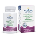Nordic Naturals Vegan Prenatal DHA, Unflavored - 60 Soft Gels - 500 mg Pflanzenbasierte DHA - unterstützt Gehirnentwicklung in Babys & Gesunde Schwangerschaft - Non-GMO - 30 Servietten