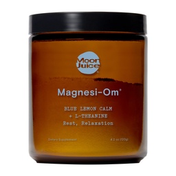Moon Juice Magnesi-Om Magnesium Powder Supplement - Chelat Magnesium Complex + L-Theanin Blend for Rest, Relaxation & Regularity - Vegan, Non-GMO & No Sugar, Blue Lemon, 3.7 oz, 30 Sevings