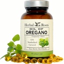 Kräuterwurzeln Öl von Oregano - Hergestellt aus mediterranem Oregano Öl - 90 Easy to Swallow Softgel Kapseln - Extra Strength 150mg