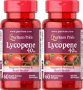 Puritan's Pride Premium Lycopen 40mg, Nahrungsergänzung für Prostata, Antioxidans, Herzgesundheit und Gesamtgesundheitsunterstützung, 2 Monate Versorgung, 60 Rapid Release Softgels, 2 Pack