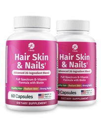 1 Corpo Hair Skin Chiodi di crescita Vitamina con Biotina - Formula completa per Uomini e Donne - 2 Confezione