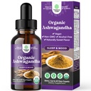 USDA Organic Ashwagandha Liquid Drops - Ashwagandha Root Extract for Stress and Mood Support - Delicious Pure Adaptogen Drops für Erwachsene - Alkoholfreie Kräutertees für Rest - 30 ml Flasche