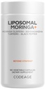 Codeage Liposomal Moringa+ Supplement, 400mg Moringa 50:1 Extrakt - 20.000mg Moringa Oleifera Blatt Äquivalent - Turmeric, Ashwagandha, Schwarzer Pfeffer, 3-Monats-Versorgung, Vegan Moringa Pulver - 180 Kapseln
