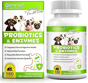 Probiotics for Dogs, 180 Chews Dog Probiotics and Digestive Enzymes, fördert Gut Health, für Bowel Support, Immunität Gesundheit