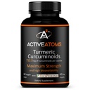 Aktive Atome Kurkumaextrakt, extra Stärke mit BioPerine® Schwarz Pfeffer 750 mg Kurkumaextrakt pro 1 00" Kapsel, Standardisiert 95% Curcuminoide, Non-GMO, 60 Veggie Kapseln 60 Tage Versorgung