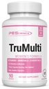 PEScience TruMulti Multivitamin für Frauen mit Eisen, Tägliche Formel mit Premium-Vitamin C, D, Zink-Ergänzung für Immununterstützung, Chelat-Mineralien, 90 Einfach zu Swallow-Kapseln