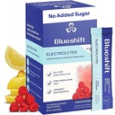 Blueshift Elektrolyte - Natürliche Elektrolyte Pulver-Packets, Organische Hydration-Packets, Elektrolyt-Getränk-Mix-Sticks mit keinen Zucker, Einzel-Serve-Pack - Zitronen Himbeer Geschmack, Pulver-Sticks (10 Pack)