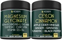 Bundle 6in1 Magnesium Glycinate Ergänzungen & 6in1 Premium Ceylon Cinnamon Ergänzungen - Erholung, Restauration Tag & Nacht, Immune, Herz, Verdauung & Body Balance Unterstützung