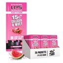 Ernährungsdesigns LPS Liquid Collagen & Whey Protein Supplement - Non-GMO Drink, Sugar-Free - Promotes Gesunde Haut & Haar für Männer & Frauen, Wassermelone, Single Serve (25 Packungen)