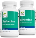 Terry Naturally Berberine - Nahrungsergänzung mit Berberine - Lebergesundheitsergänzung für Stoffwechselunterstützung - Gemeinsame Gesundheitsförderung für Männer und Frauen - 60 Kapseln (Pack von 2)