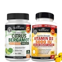 Hohe Stärke Vitamin D3 5000 IU 125 mcg (1 Jahr Versorgung) Plus 1000mg Citrus Bergamotte Ergänzung (1 Monat Versorgung)