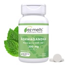 EZ Melts Dissolvable KSM-66 Ashwagandha, 300 mg, Sugar-Free, Stress, Schlaf- und Stimmungsunterstützungsergänzung, 30-Day Supply, Peppermint Chill-Flavor - 1 Pack