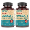 DEVA Vegan Omega-3 DHA-EPA, da Micro Algae, rilascio ritardato, 90 capsule vegane (pacchetto di 2)