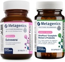 Metagenics HerWellness Estrovera (30 Tabletten) & UltraFlora Complete Women's Probiotic (30 Kapseln) - Hormonfreie Menopause Unterstützung - Aids Digestive Health
