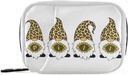 Leopard Gnomes Sonnenblume Pille Box 7 Tage Pille Fall Reisen Pille Organizer Tasche mit Reißverschluss Tragbare Wöchentliche Tasche Kompakte Größe für Vitamin Supplement Halter