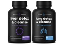NutraChamps Liver Cleanse Capsules et Lung Cleanse Capsules 2 Pack Bundle