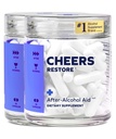 Cheers Restore | Ergänzung mit DHM + L-Cystein | Fühlen Sie sich besser nach dem Trinken und unterstützen Sie Ihre Leber | 24 Doses | Dihydromyricetin, Cystein, Prickly Pear, B-Vitamine, Ginger