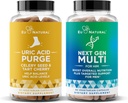Uric Acid Purge und Next Gen Multi für ihn Bundle - Detox und Cleanse für Joint Support & Active Mobility Plus 26-in-1 Advanced Men’s Multivitamin