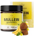 HERBAMA Mullein Gummis für Lungs - 2000mg Mullein Leaf für Lung Detox & Cleanse - Vegan, Non-GMO, Respiratory Support Supplement - 60 Pectin-Based Banana-Flavored Chews
