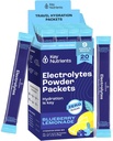 CLÉS NUTRIENTS Électrolytes Multivitamine Powder Packets - Delicious Blueberry Lemonade 20 Packs d'hydratation - Poudre d'hydratation de voyage - Pas de sucre, pas de calories, sans gluten - Fabriqué aux États-Unis