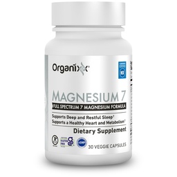 Organixx Magnesium Supplement, natürliche Magnesium Kapseln für Schlafunterstützung, Muskelrückgewinnung, mit Vitamin B6 und Manganes Citrat und Glycinat, hohe Absorption, Vegan, Non GMO (30 Zähler)