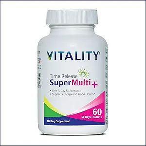VITALITÀ Time Release Super Multi+ | Multivitamin | Supporta capelli sani, pelle e unghie | 60 compresse