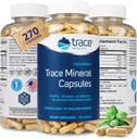 Trace Minerals Low-Sodium ConcenTrace Capsules - Ergänzung zur Unterstützung von Knochen Gesundheit & Körper Energie - Gesunde Hydration & Elektrolyt-Unterstützung - 270 Kapseln (90 Servietten