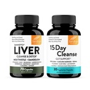 Sandhu's Liver Renew Cleanse Detox Support & 15 Tage Gut Cleanse Support Supplement für Frauen & Männer
