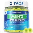 2 Pack - Mens Multivitamins Gummis, Multiminerals, Vegan Omega 3, CoQ10, Probiotics, Tägliche Mens Vitamine A C D E B6 B12, Methyliertes Multivitamin für Männer, Energie, Immunität, Sugar Free, Vegan (No Iron)