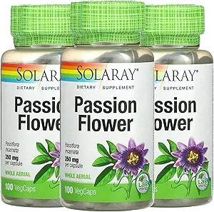 Solaray, (3 Pack) Passionsblume, 350 mg, 100 VegCaps