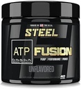 Stahl Ergänzungen ATP-Fusion | Optimierte Absorption Kreatin Monohydrat Workout Supplement | Bloat Kostenlose Formel für schnellere Erholung mit Kreatin Monohydrat Pulver | 40 Servierungen