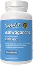 Sanar Naturals Ashwagandha 2,100 mg - Stress & Mood Support Supplement - Fördert Fokus und nachhaltige Energie, Ashwaghanda Pulver und Wurzelextrakt Mischung mit schwarzem Pfeffer - Non-GMO, 120 Kapseln