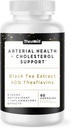 TheaWell Natural Arterial Health + Cholesterol Support - 60 Count, Schwarzer Tee Extrakt, Theaflavins, Non GMO, Vegan, & Gluten Kostenlos