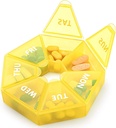 Wöchentliche Pille Organizer Große 7 Tage Pille Box Organizer Tägliche Medizin Fall für Vitamin Fisch Öl Pillen ergänzt Arthritis Freundlich