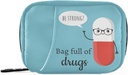 Naanle Niedliche Kartoon Pille Box 7 Tage Case Bag Reise Organizer mit Reißverschluss Portable Weekly Compact Größe für Vitamin Supplement Halter Ein Cartoon Blau Rot 4.6 x 3.14 x 1.88 Zoll