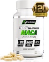 Peruvian Maca Root Powder Capsules für Männer und Frauen mit Organic Black Maca, Red Maca, Yellow Maca Root Extract Capsules, Gelatinized 2000 mg pro Tag, Lepidium Meyenii, Peruvian Ginseng, Vegan Pillen