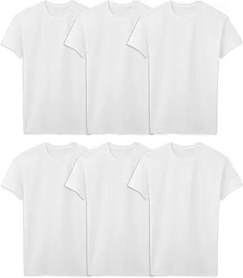 Frucht der Loom Herren Crew Tee Unterhemden, Moisture Wicking & Tag Free, auch in Big & Tall erhältlich