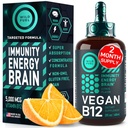 Vegan Vitamin B12 Flüssigkeitstropfen - Fast-Acting B12 Sublingual 5000 mcg Methylcobalamin Supplement - Energie, Gedächtnis und Stimmungsunterstützung - High-Potency One-Dropper pro Tag - Natürliche Citrus Flavor - 2oz