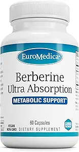 EuroMedica Ultra Absorption - Brain & Liver Health Support Supplement - Ultra-Absorption Support Supplement mit indischen Barberry Root Extract - Vegan Capsules Aid Metabolic Health - 60 Kapseln