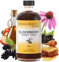 Mickelberry Gardens Elderberry Honey Tonic, Sambucus Syrup, Black Elderberry - Immununterstützung für Erwachsene und Kinder (8 Unzen)
