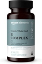 Elements Bio Ganzes Essen B Complex, 98% Ganze Nahrungsquelle, Nahrungs- und andere Zutaten, die sich aus ganzen Lebensmitteln, 60 Tabletten