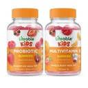 Lifeable Probiotic 2 Billion CFU Kids + Multivitamin Kids, Gummis Bundle - Große Verkostung, Vitamin Supplement, Glutenfrei, GMO frei, Kaugummi