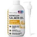 Lachsöl für Hunde und Katzen, 32 oz - Omega-Rich-Ergänzung für gesunde Haut & Coat, Gelenk & Immununterstützung - All-Natural Fish Oil Liquid - Premium Pet Care, Made in USA